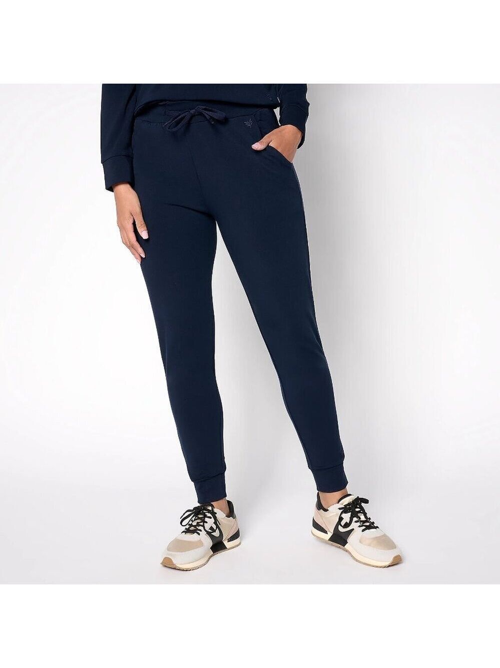 Cozy Earth Women's Navy Brushed Bamboo Jogger Pant Size Large